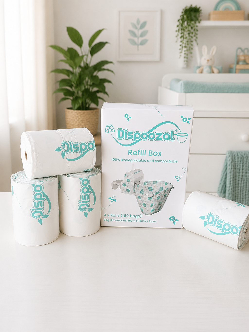 Refill box with 4 bag rolls 