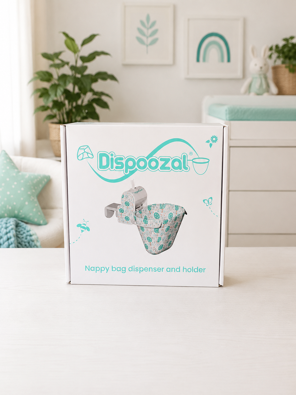 Dispoozal Package that customers will receive sitting on white desk
